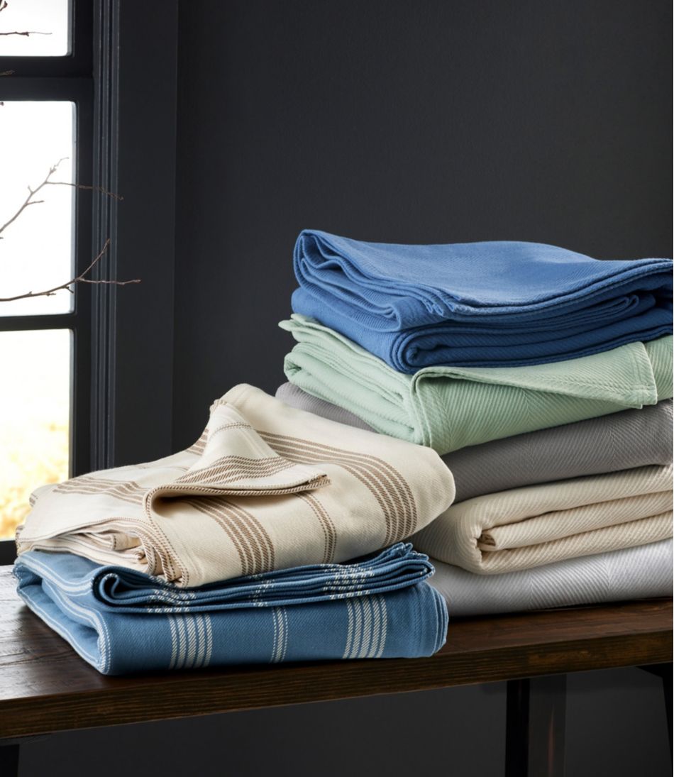 Organic Cotton Blanket, Stripe / L.L.Bean