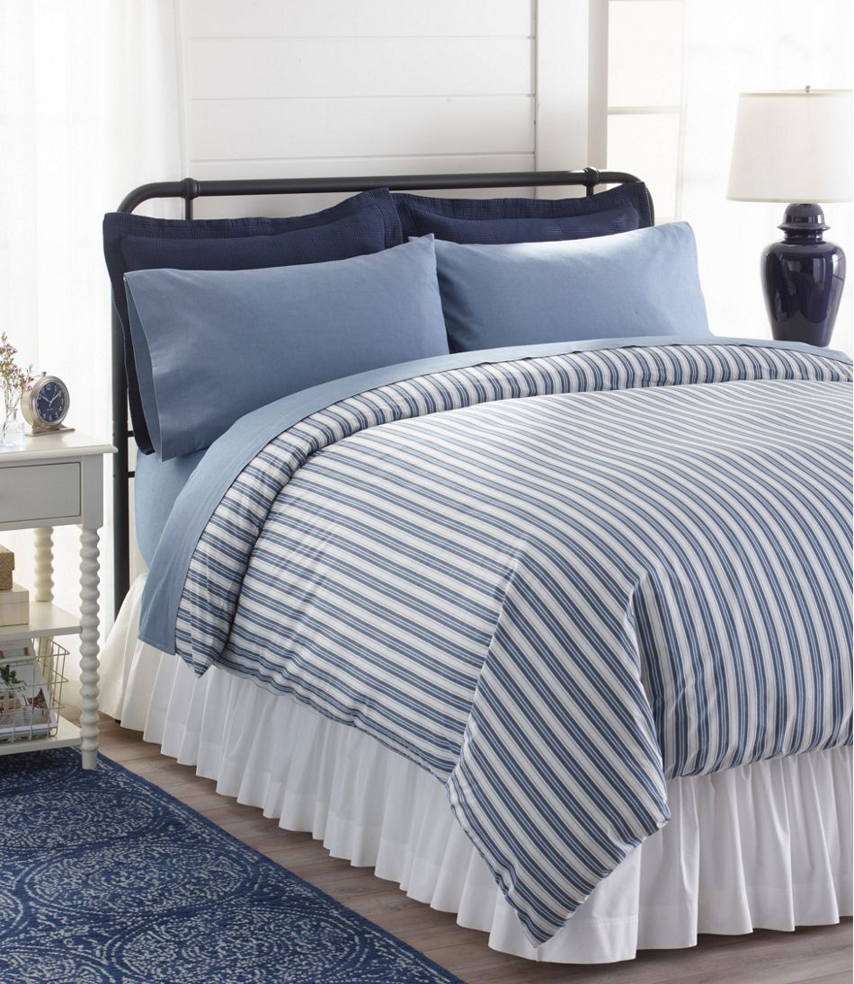Sunwashed Percale Comforter Cover, Stripe / L.L.Bean
