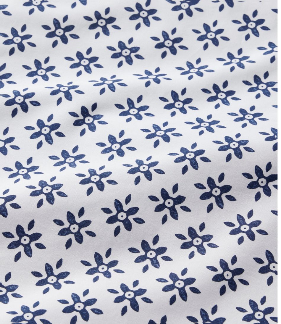 Sunwashed Percale Comforter Cover, Block Floral Print / L.L.Bean