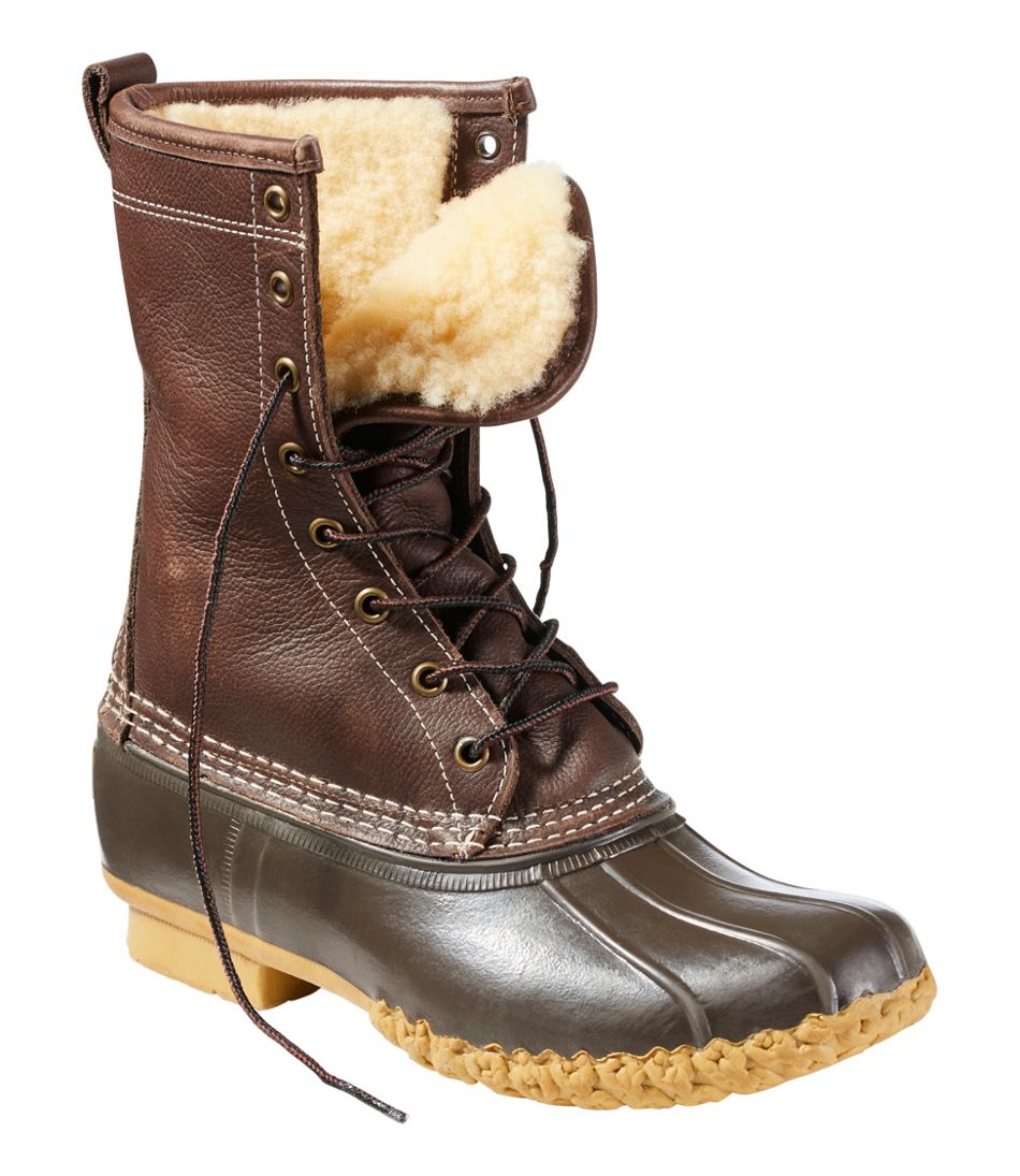 Women's Shearling Lined Bean Boots, 10 Inch / L.L.Bean