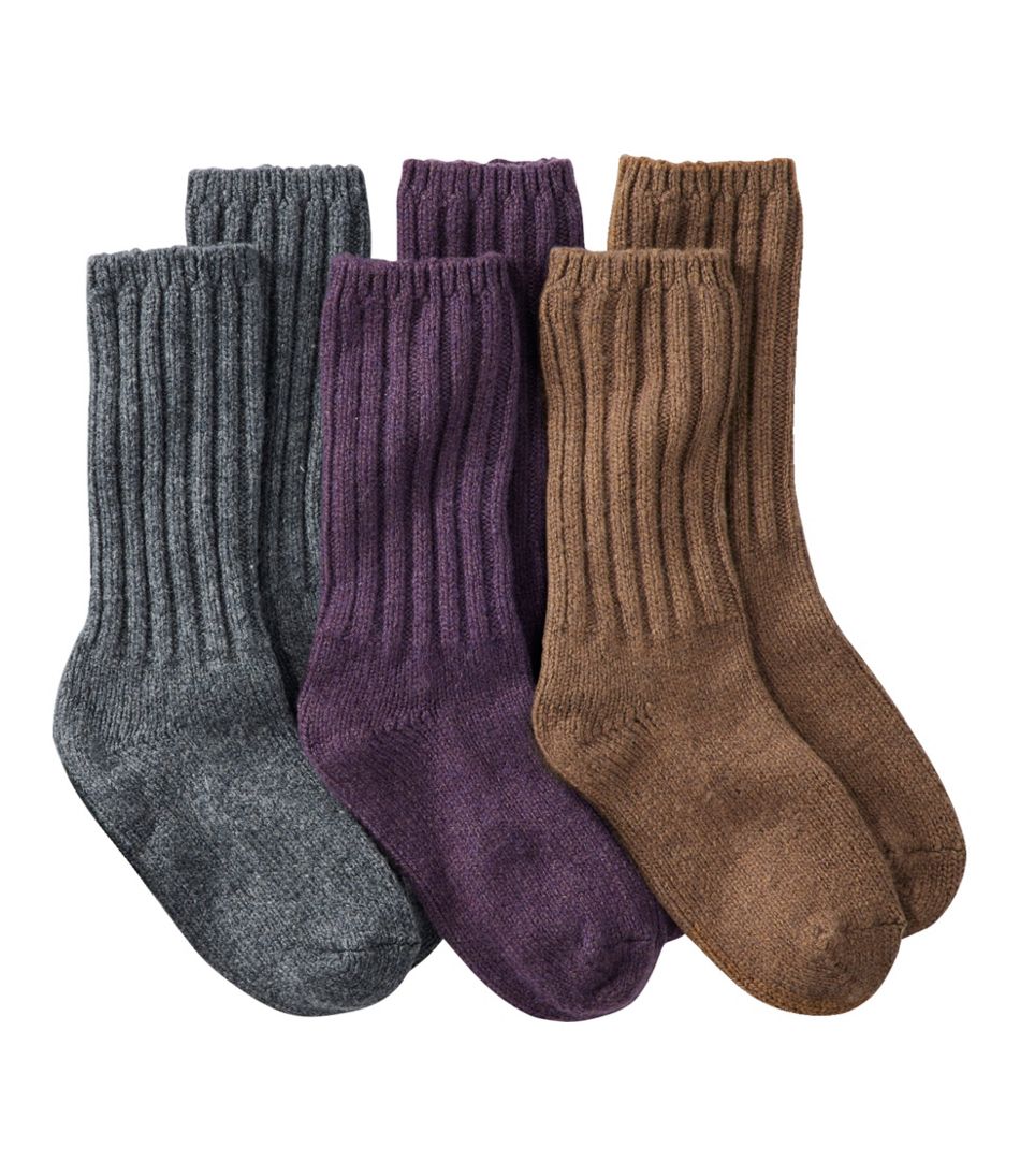 Adults' Merino Wool Ragg Socks, 3-Pack / L.L.Bean
