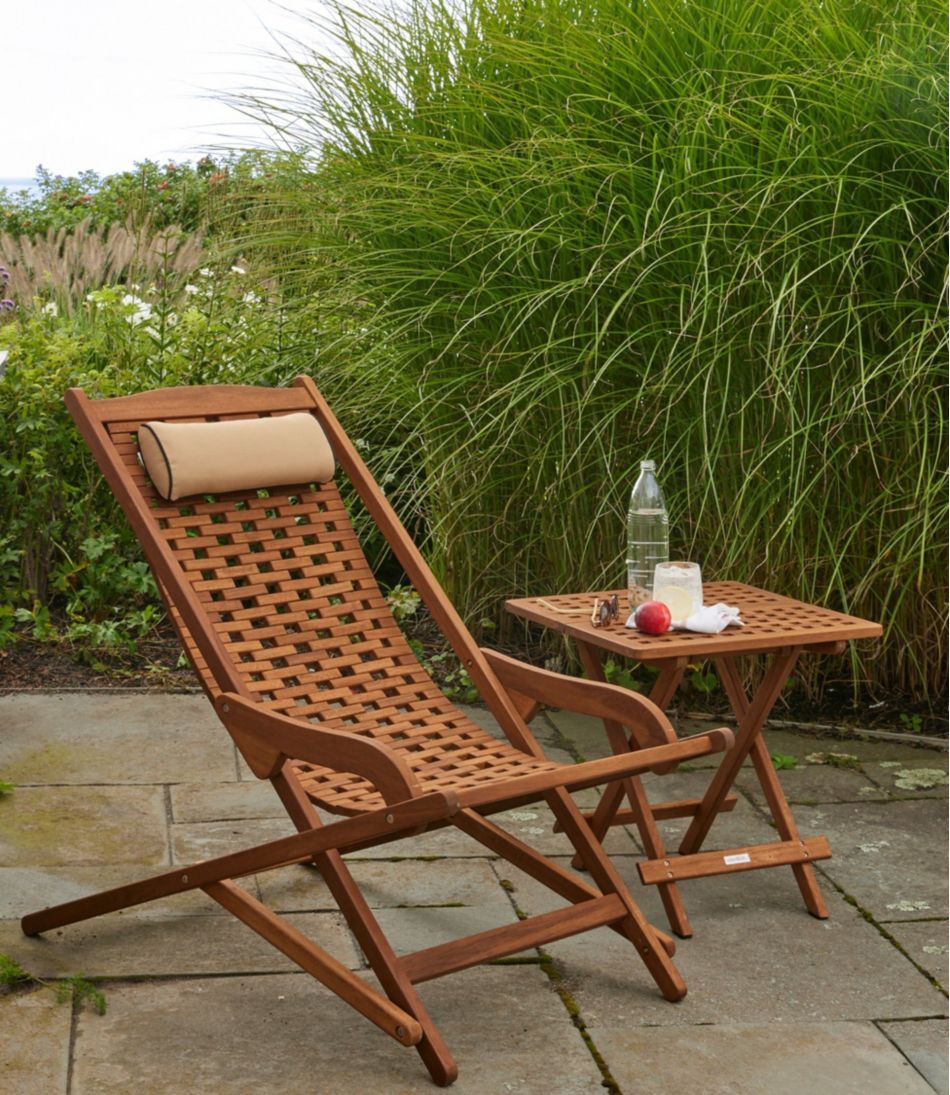 Eucalyptus Folding Side Table / L.L.Bean
