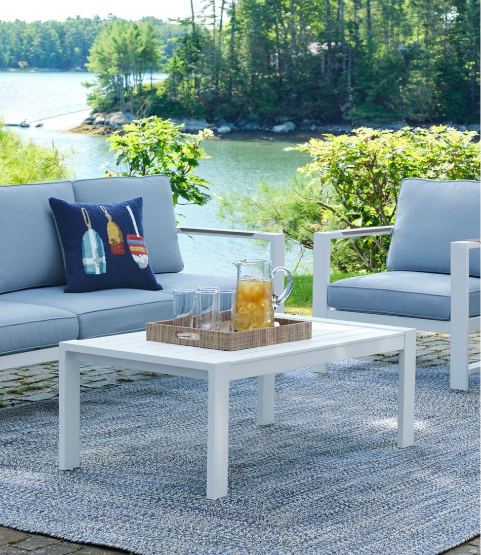 White Aluminum Deep Seating Coffee Table / L.L.Bean