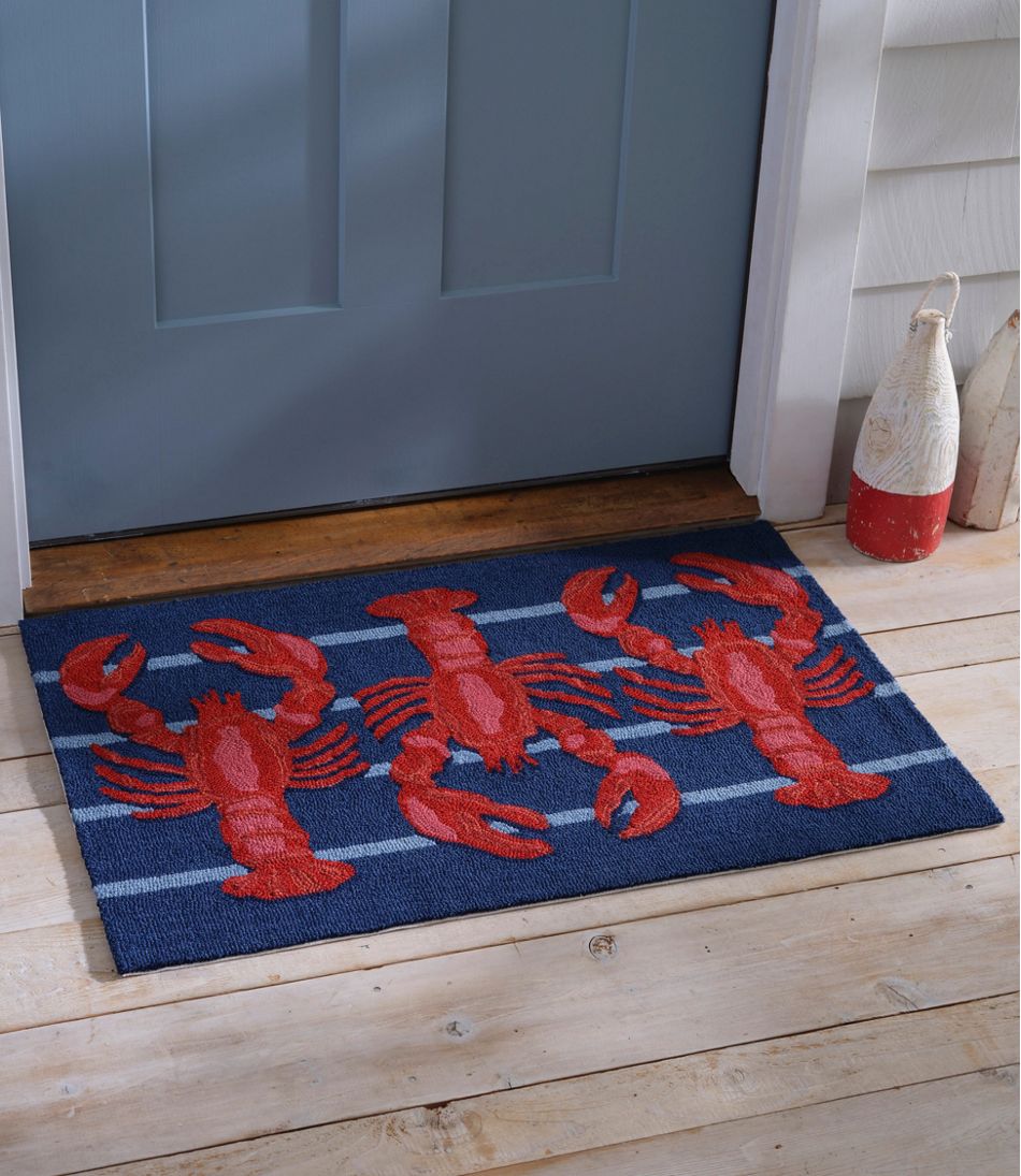 Indoor/Outdoor Vacationland Rug, Lobsters / L.L.Bean