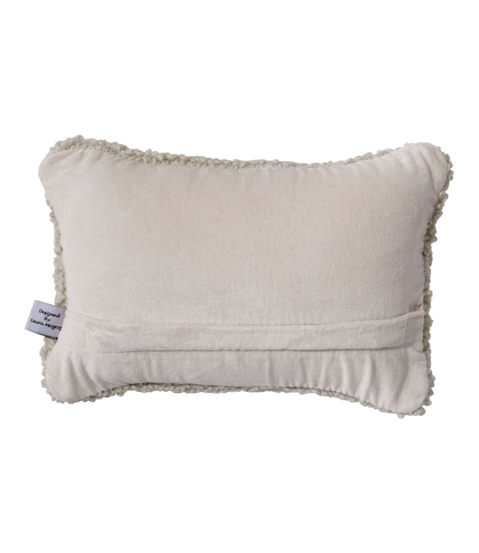Wool Hooked Throw Pillow, Blueberries, 8" x 12" / L.L.Bean
