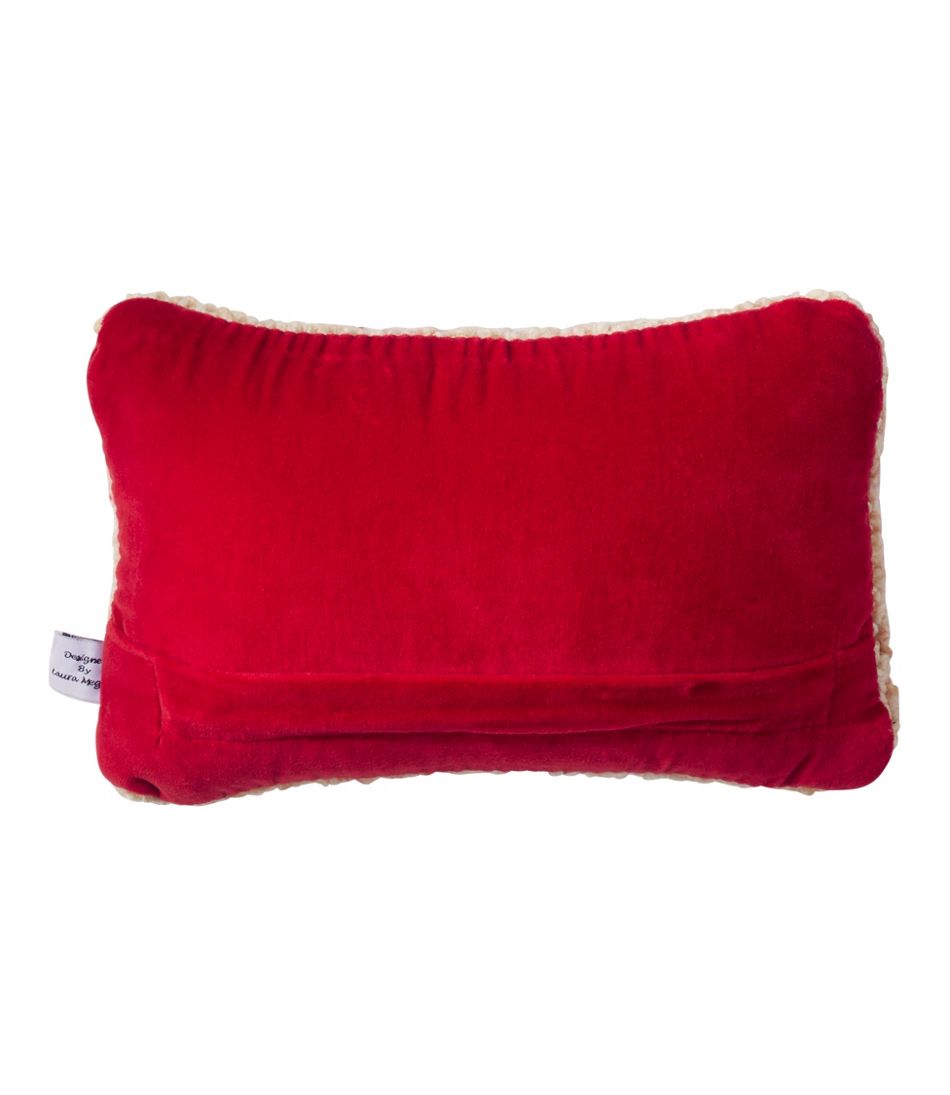 Wool Hooked Throw Pillow, Red Flake, 8" x 12" / L.L.Bean
