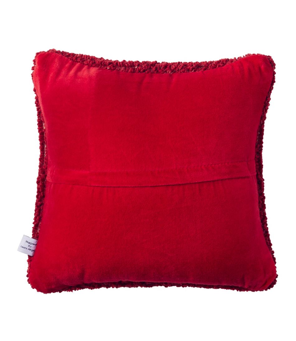 Wool Hooked Throw Pillow, Snowflake, 14" x 14" / L.L.Bean