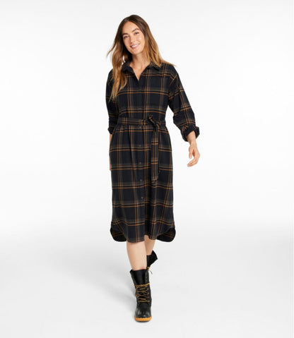 Women's Signature Camp Flannel Midi Dress / L.L.Bean