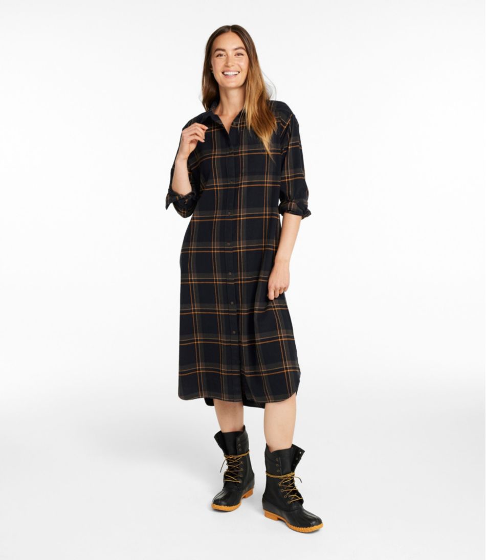 Women's Signature Camp Flannel Midi Dress / L.L.Bean