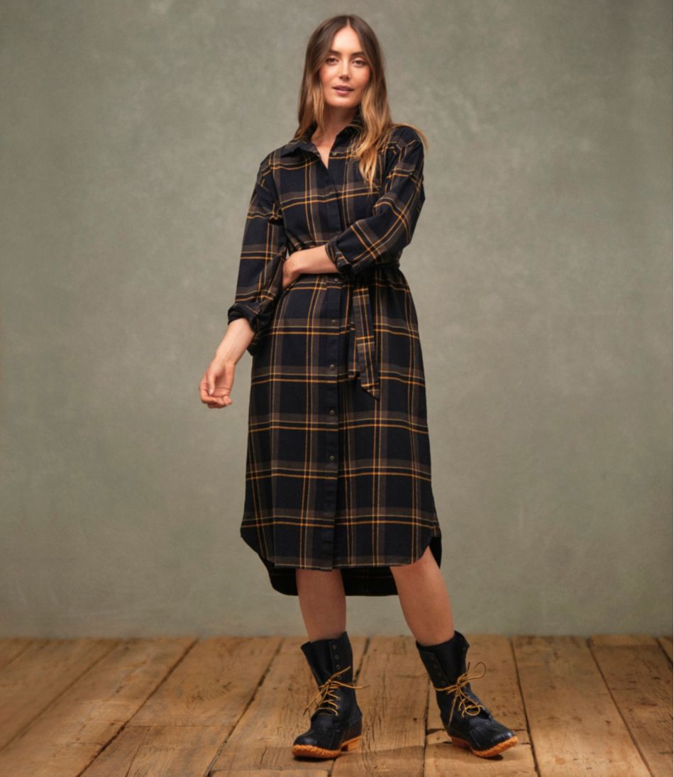 Women's Signature Camp Flannel Midi Dress / L.L.Bean