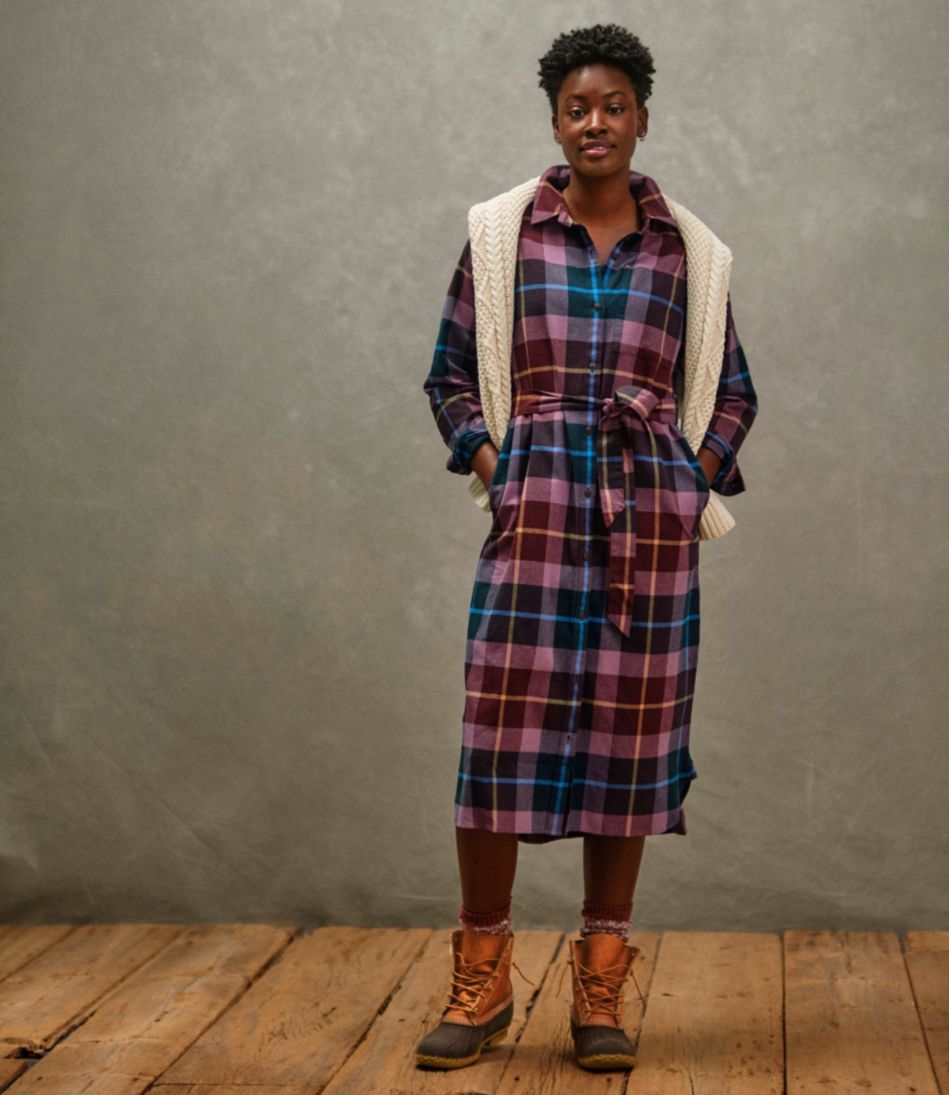 Women's Signature Camp Flannel Midi Dress / L.L.Bean