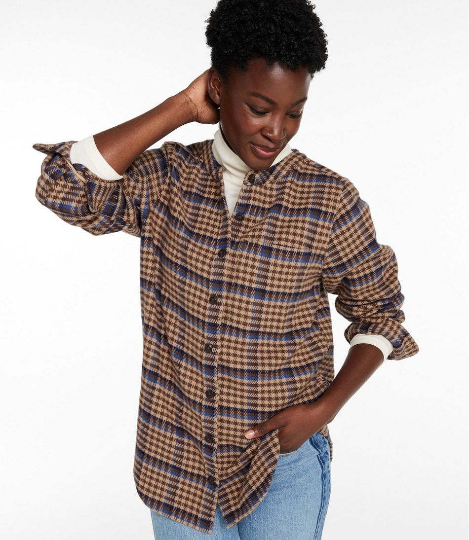 Women's Signature 1933 Collarless Chamois Tunic, Plaid / L.L.Bean