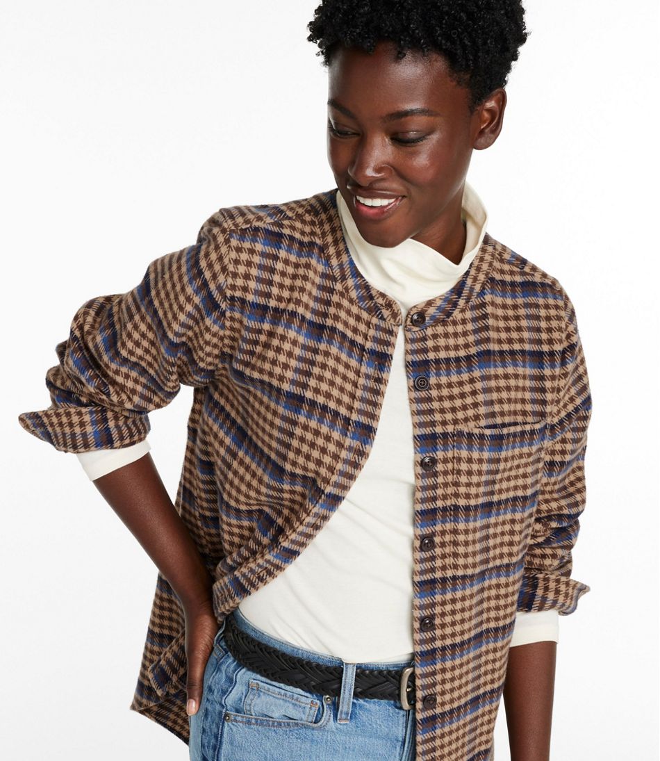 Women's Signature 1933 Collarless Chamois Tunic, Plaid / L.L.Bean