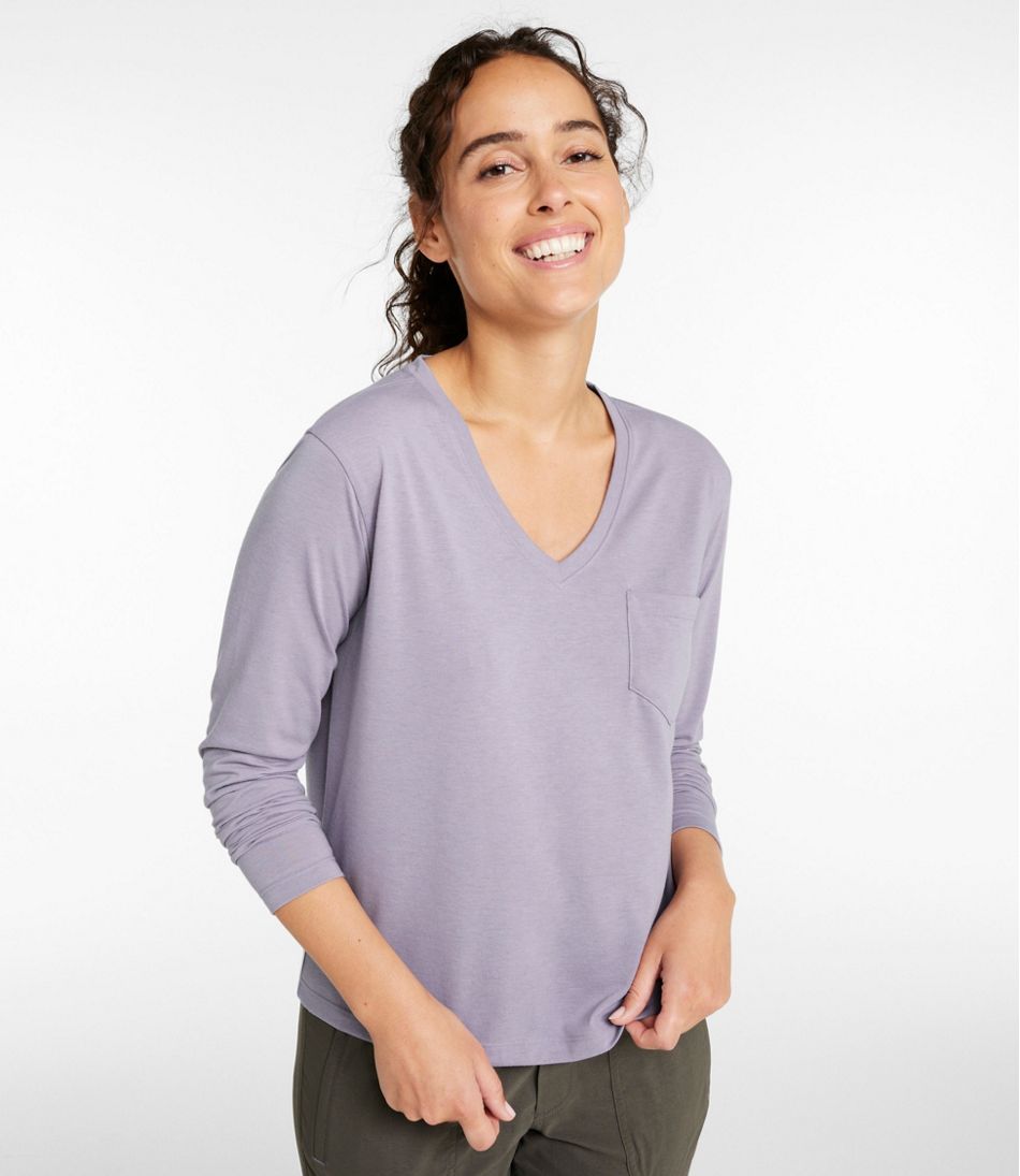 Women's Vista Camp V-Neck Pocket Tee, Long-Sleeve / L.L.Bean