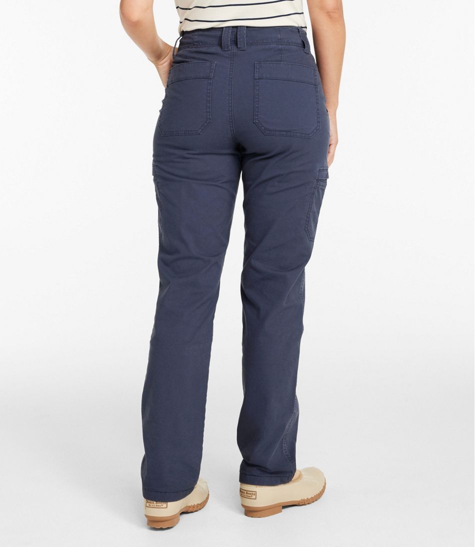 Women's 207 Vintage Cotton Canvas Pants, Mid-Rise Straight-Leg Cargo Lined / L.L.Bean