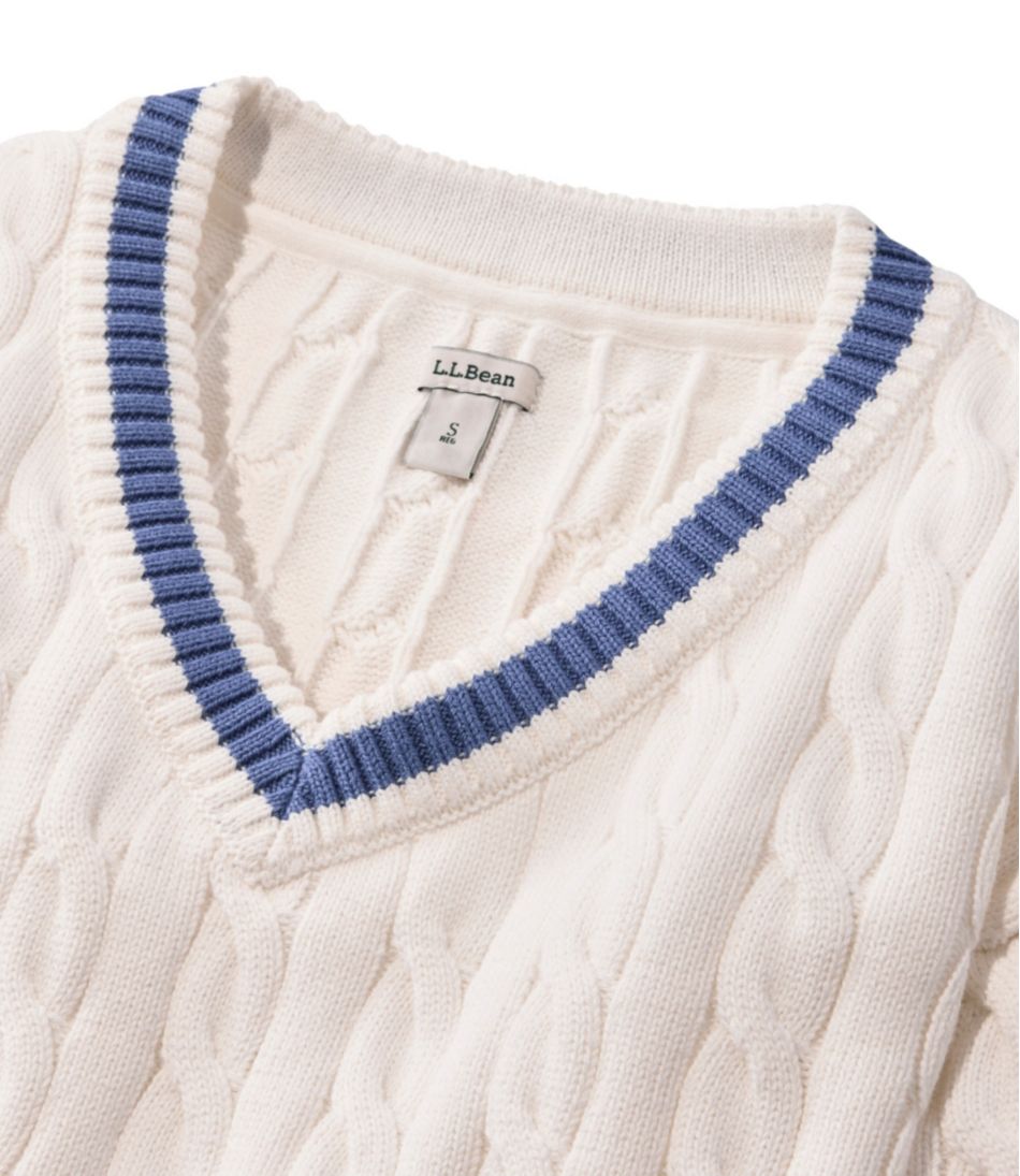 Women's The Original Double L® Sweater, Cable V-Neck / L.L.Bean