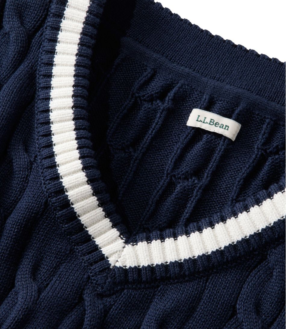 Women's The Original Double L® Sweater, Cable V-Neck / L.L.Bean