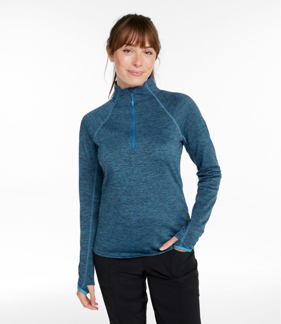 Women's Primaloft ThermaStretch Fleece 1/4 Zip Pullover / L.L.Bean