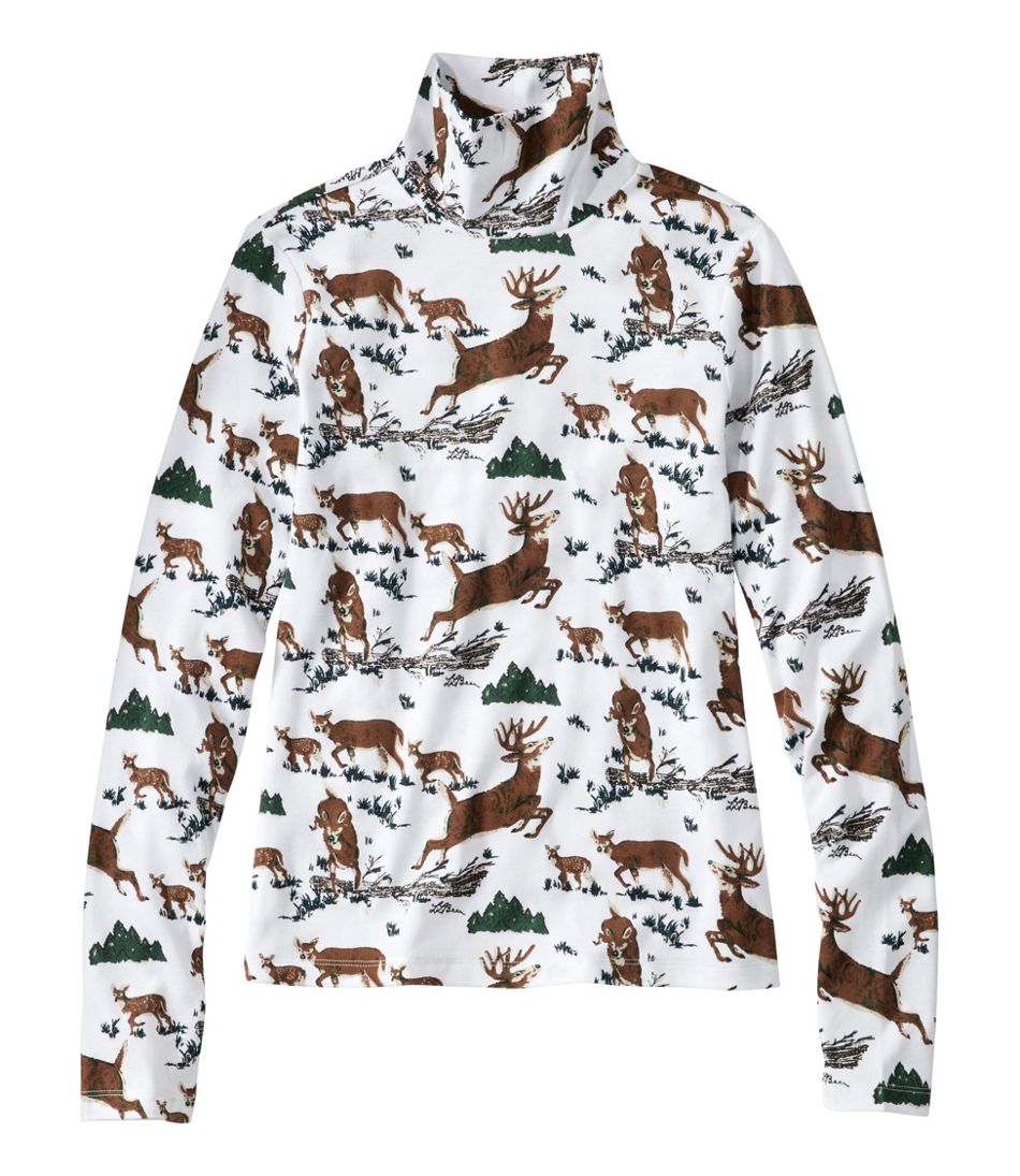 Women's Signature Lightweight Cotton Turtleneck, Novelty / L.L.Bean