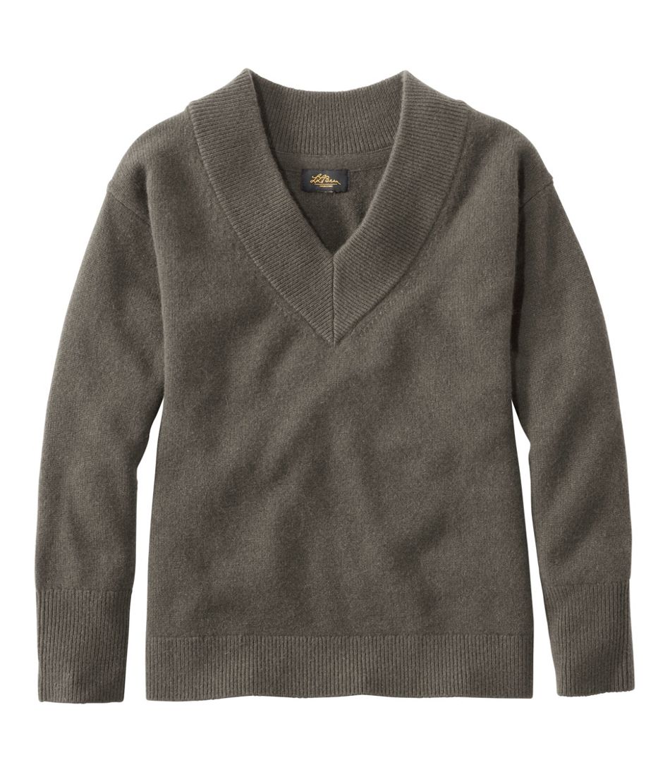 Women's Signature Premium Essential Cashmere Sweater, Relaxed V-Neck / L.L.Bean