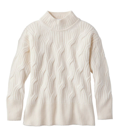 Women's Signature Premium Cashmere Cable Sweaters, Mockneck / L.L.Bean