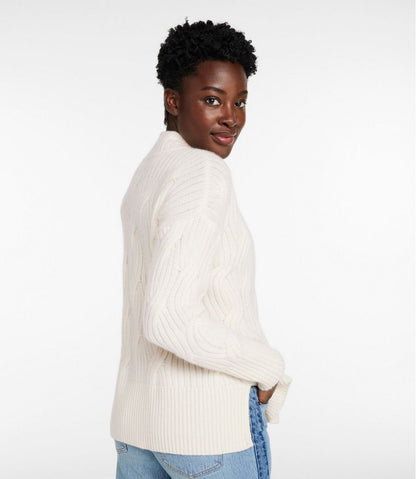 Women's Signature Premium Cashmere Cable Sweaters, Mockneck / L.L.Bean