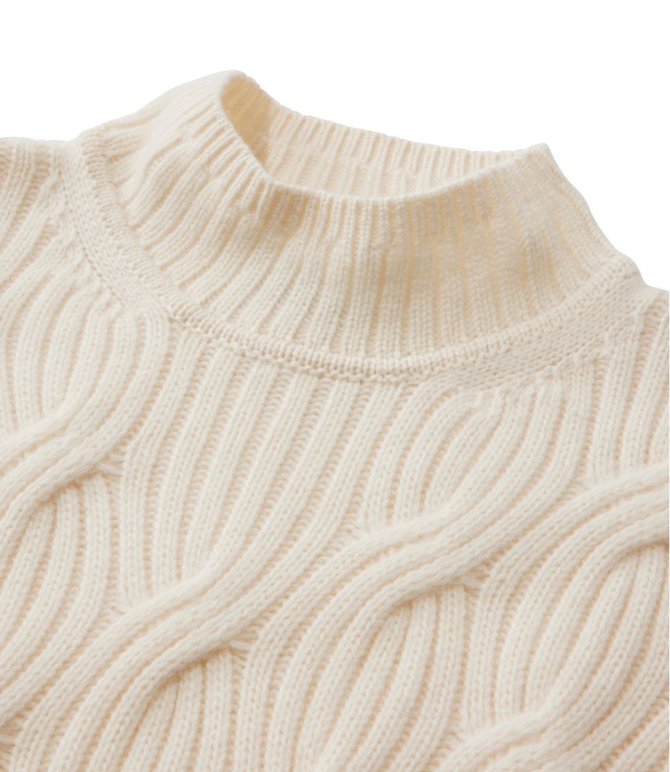 Women's Signature Premium Cashmere Cable Sweaters, Mockneck / L.L.Bean