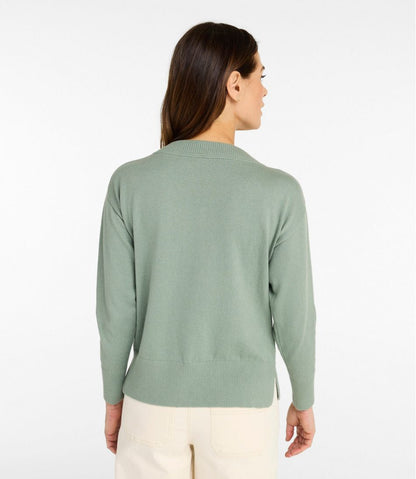 Women's Cotton/Cashmere Sweater, V-Neck / L.L.Bean
