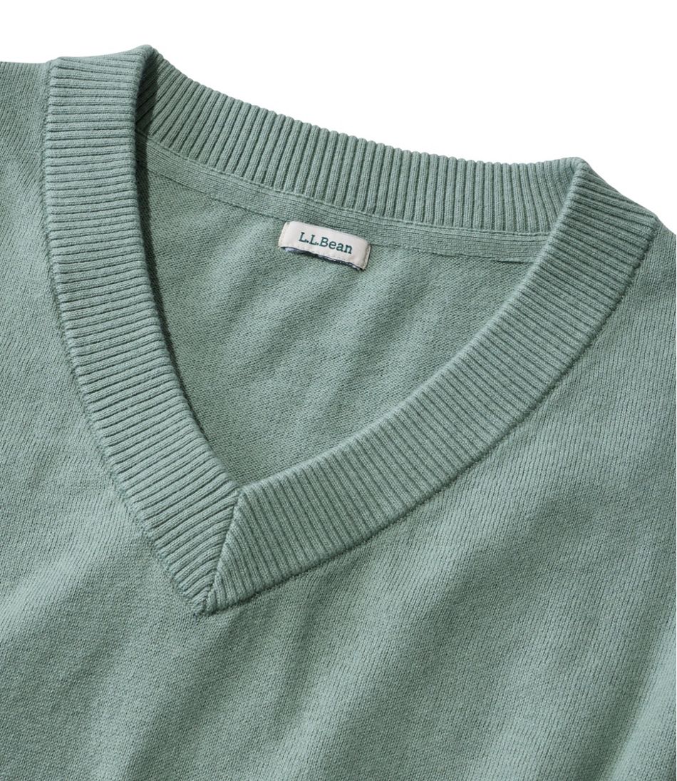 Women's Cotton/Cashmere Sweater, V-Neck / L.L.Bean