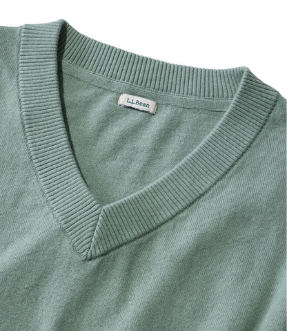Women's Cotton/Cashmere Sweater, V-Neck / L.L.Bean
