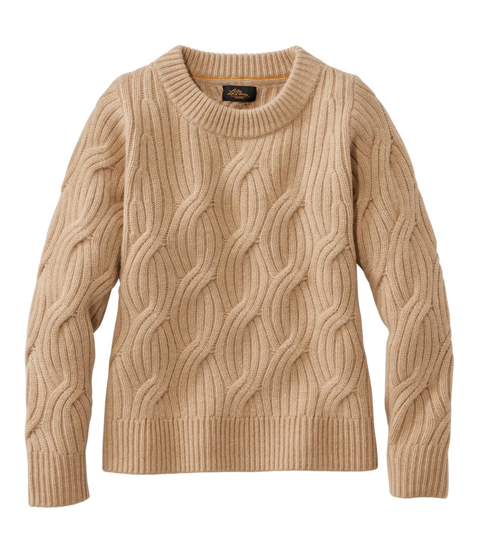 Women's Signature Premium Cashmere Cable Sweater, Crewneck / L.L.Bean