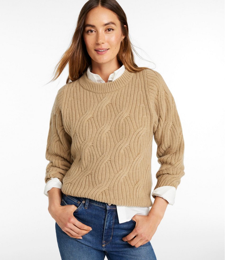 Women's Signature Premium Cashmere Cable Sweater, Crewneck / L.L.Bean