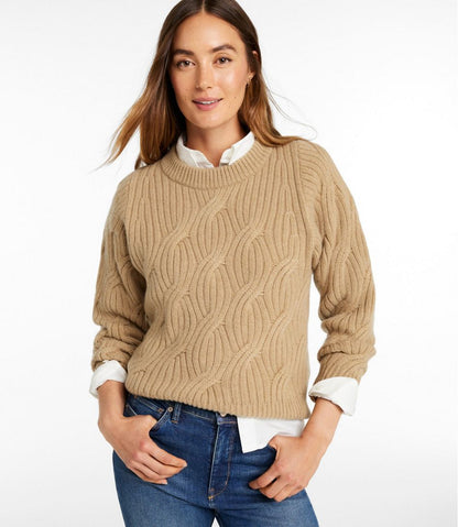 Women's Signature Premium Cashmere Cable Sweater, Crewneck / L.L.Bean