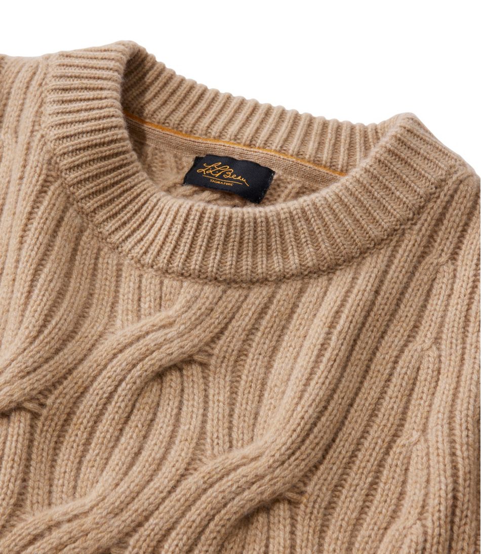 Women's Signature Premium Cashmere Cable Sweater, Crewneck / L.L.Bean
