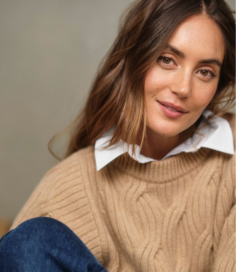 Women's Signature Premium Cashmere Cable Sweater, Crewneck / L.L.Bean