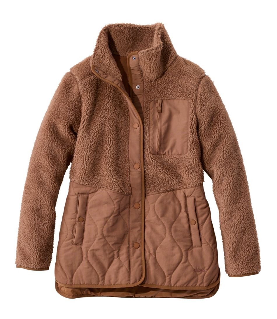 Women's Bean's Mixed Media Sherpa Fleece Jacket / L.L.Bean