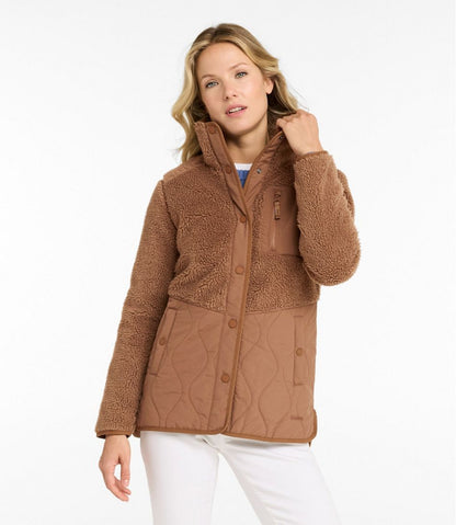 Women's Bean's Mixed Media Sherpa Fleece Jacket / L.L.Bean