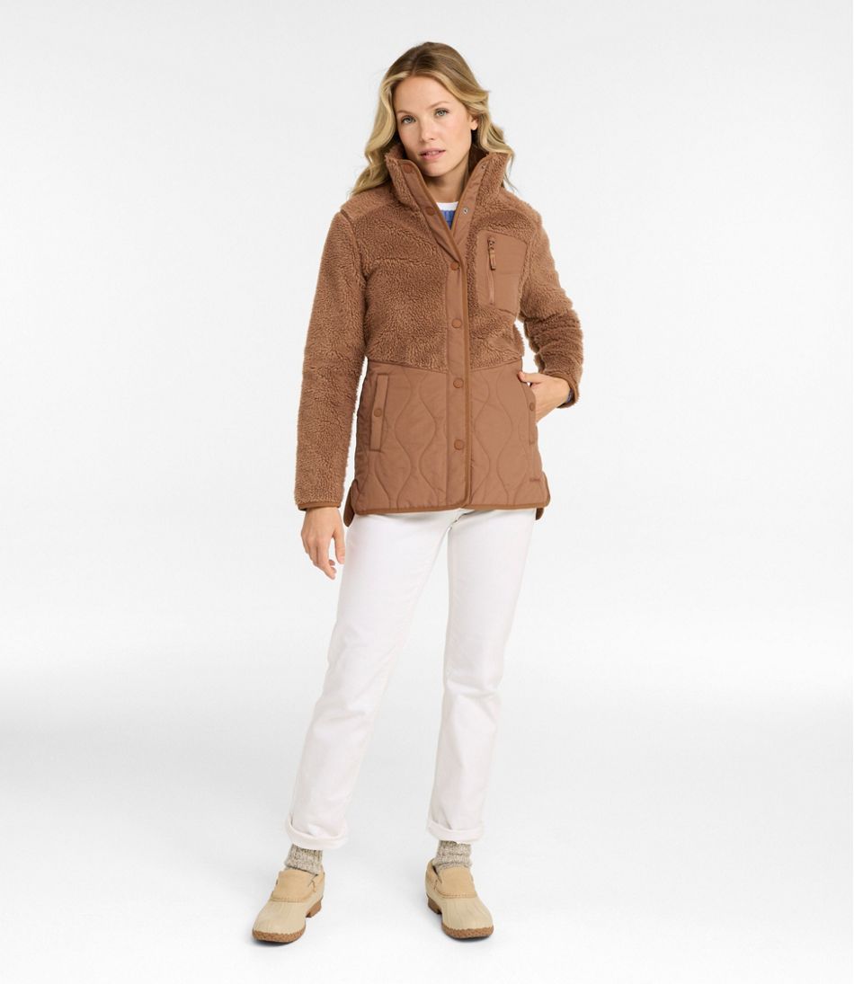 Women's Bean's Mixed Media Sherpa Fleece Jacket / L.L.Bean