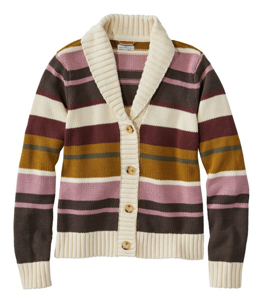 Women's Signature Original Cotton Sweater, Shawl Cardigan Stripe / L.L.Bean