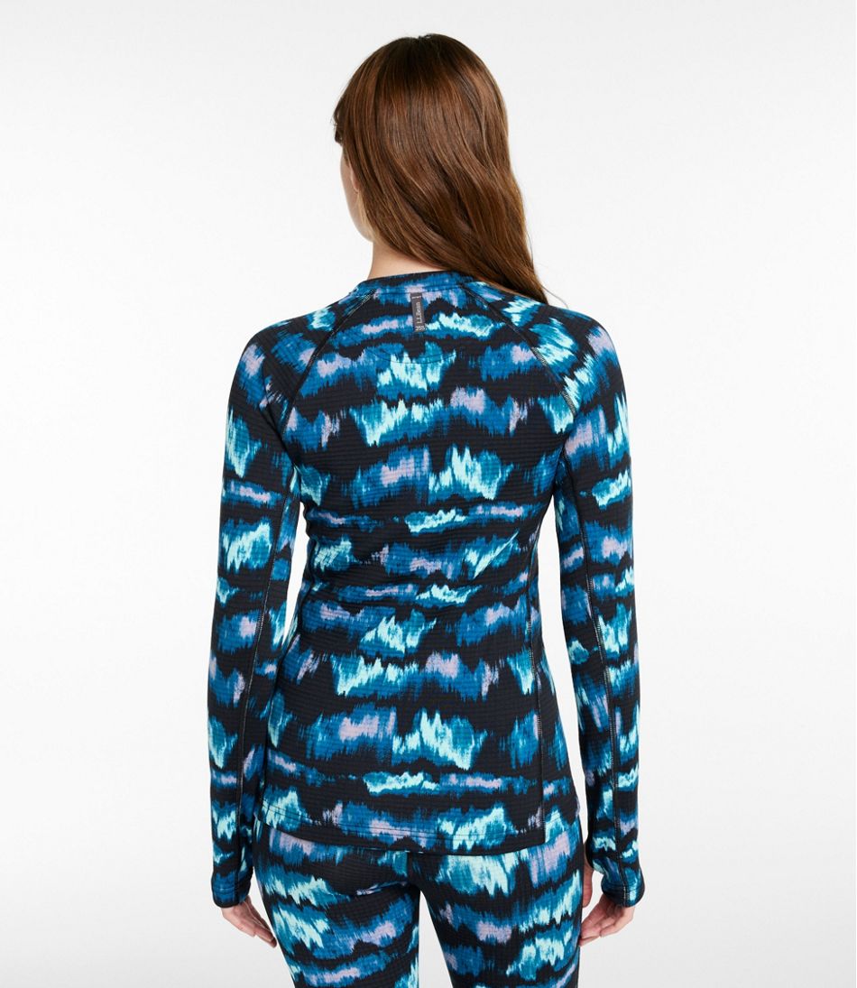 Women's Heavyweight Base Layer Crew Top, Print / L.L.Bean