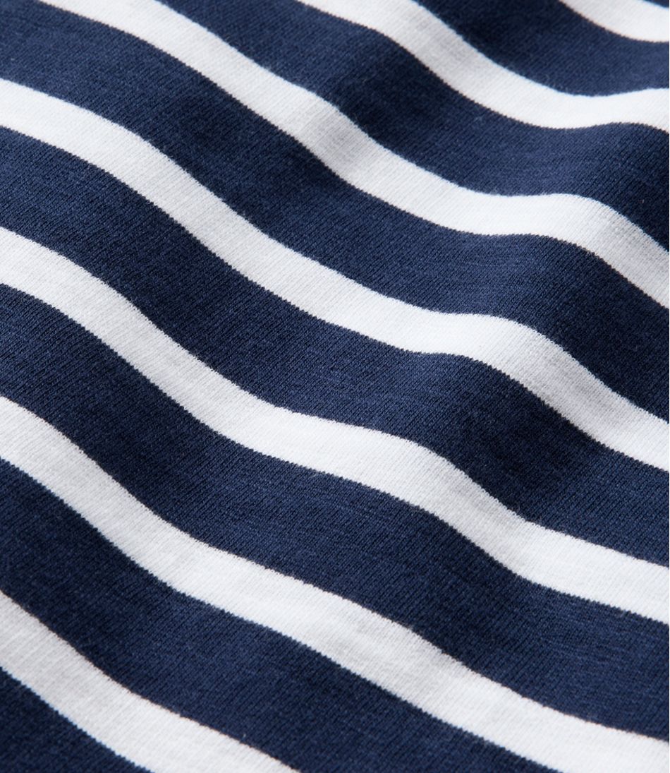 Women's Peaks Island Button Mockneck, Stripe / L.L.Bean