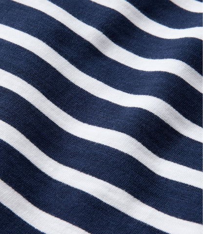 Women's Peaks Island Button Mockneck, Stripe / L.L.Bean