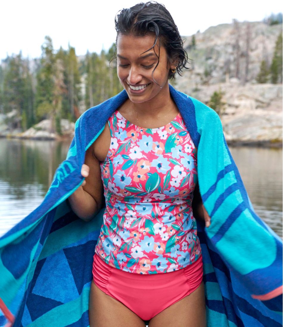 Women's BeanSport Highneck Tankini Top, Print / L.L.Bean