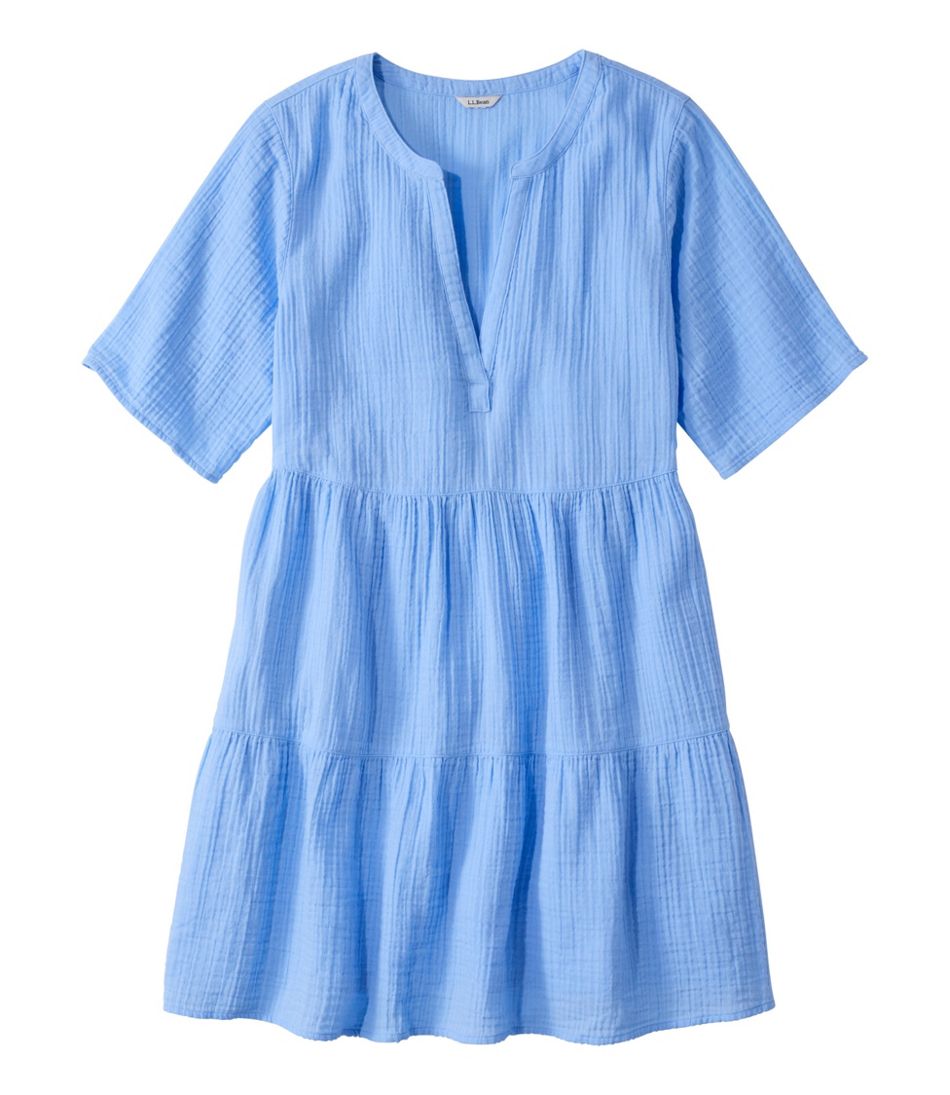 Women's Cloud Gauze Cover-Up Tiered Dress, Print / L.L.Bean