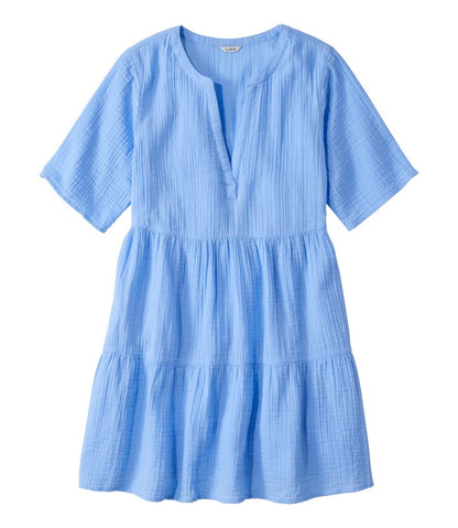 Women's Cloud Gauze Cover-Up Tiered Dress, Print / L.L.Bean