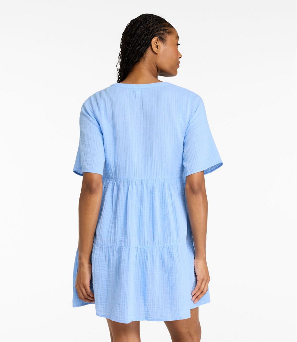 Women's Cloud Gauze Cover-Up Tiered Dress, Print / L.L.Bean