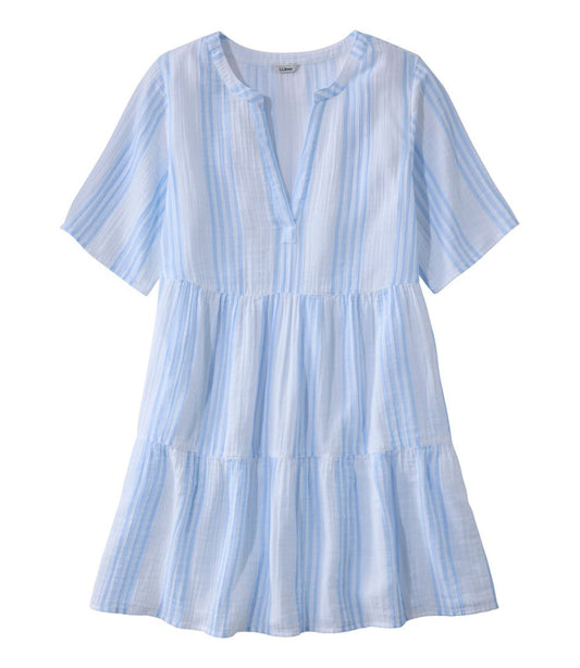 Women's Cloud Gauze Cover-Up, Tiered Dress Print / L.L.Bean