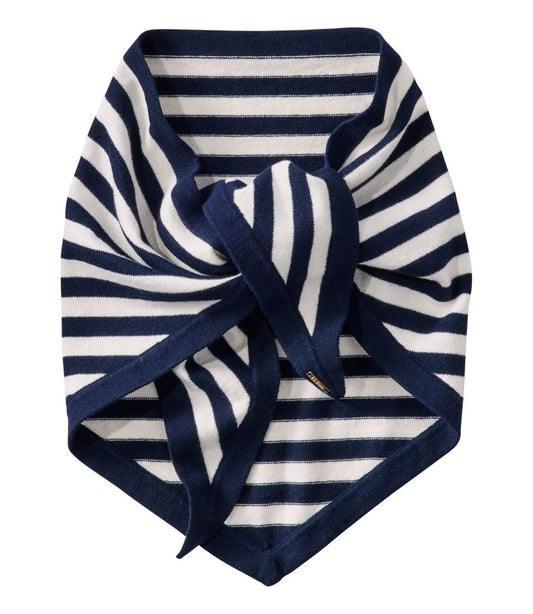 Women's Cotton/Cashmere Knit Triangle Scarf, Striped / L.L.Bean