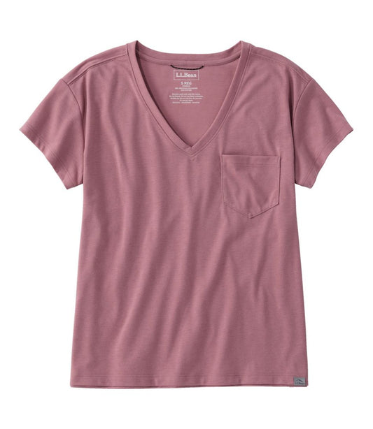 Women's Mountainside V-Neck Pocket Tee, Short Sleeve / L.L.Bean