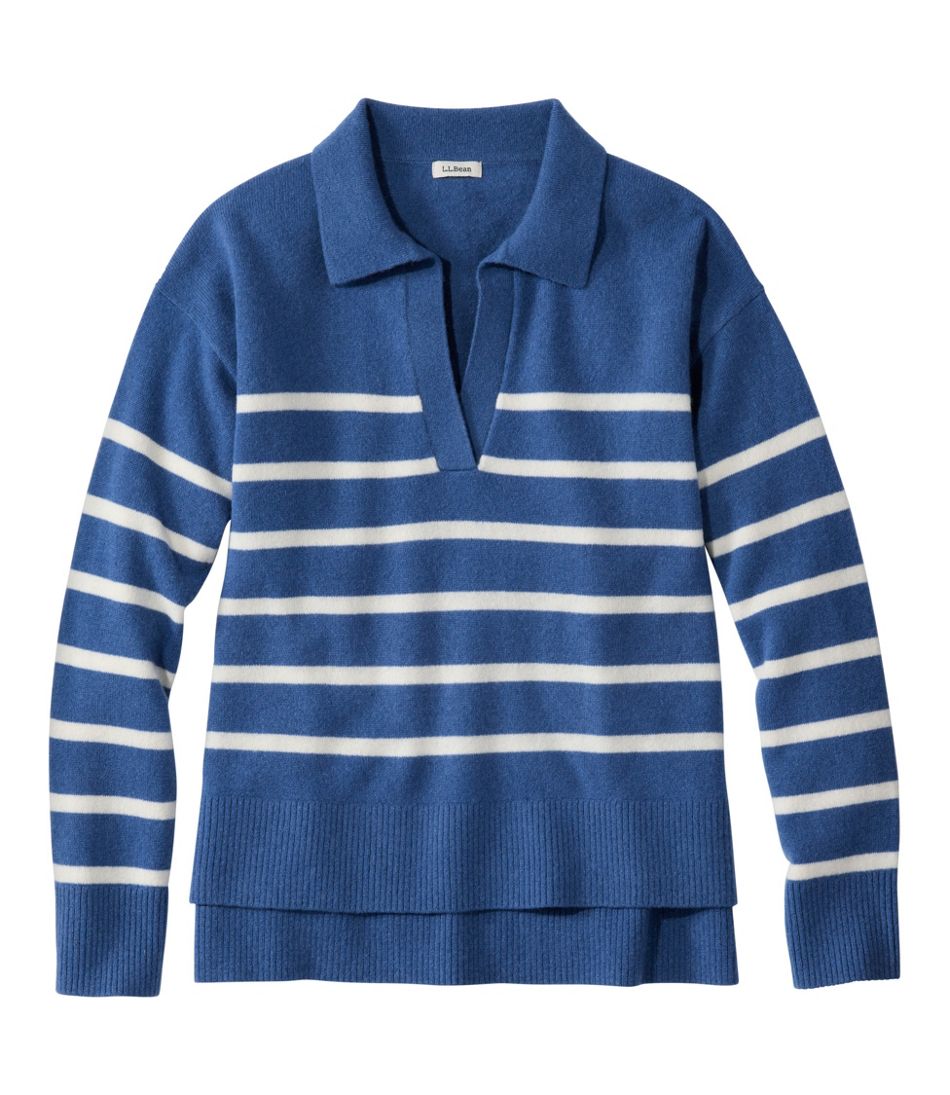 Women's Classic Cashmere Sweater, Relaxed Polo / L.L.Bean